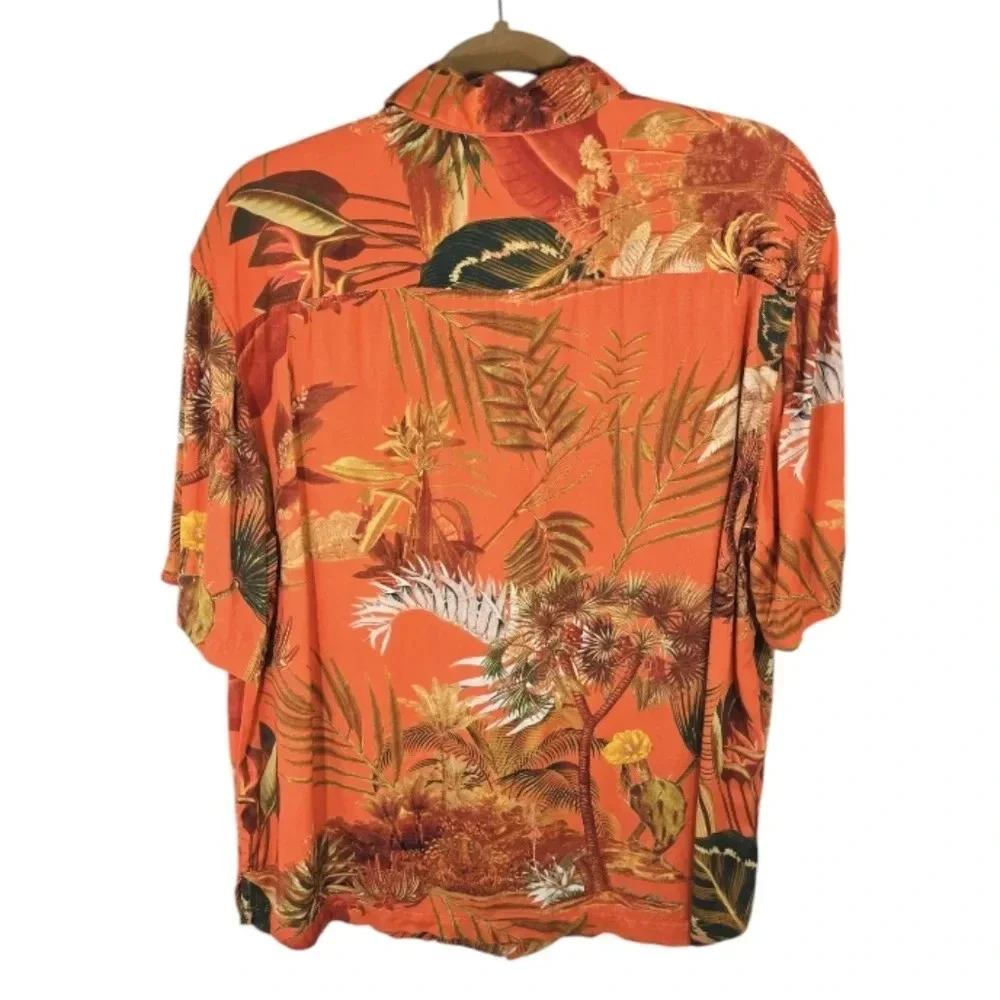 {H&M} Men's Relaxed Fit Resort Shirt - Desert Print - Size Large - Picture 5 of 13